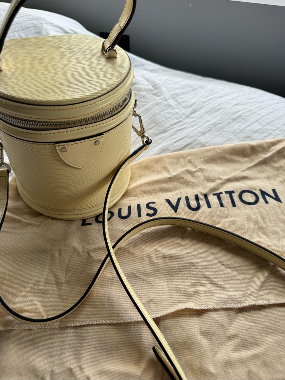 Louis Vuitton Cream Epi Leather 2018 Cannes Bucket Vanity Crossbody Bag - Picture 8 of 9